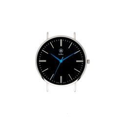 Reloj Balber unisex Original 1948 con esfera negra y correa azul.