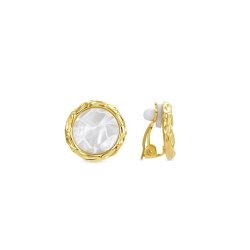 Pendientes redondos dorados con nácar Ethki de Luxenter, SGEW499115.