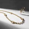 Pendientes dorados con eslabón calabrote y nácar de Luxenter, SGEX247115.