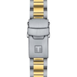 Reloj Tissot Seastar 1000 bicolor, esfera negra y 36 mm, T1202102205100.