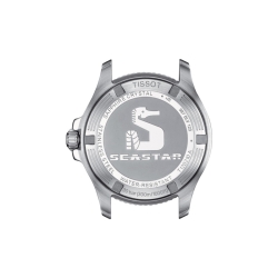 Reloj Tissot Seastar 1000 bicolor, esfera negra y 36 mm, T1202102205100.