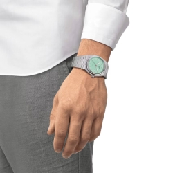 Reloj Tissot PRX de hombre y esfera verde claro, 40 mm, T1374101109101.