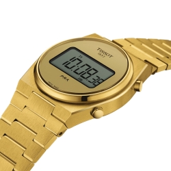 Reloj Tissot PRX digital y en acero PVD dorado 35 mm, T372633302000.