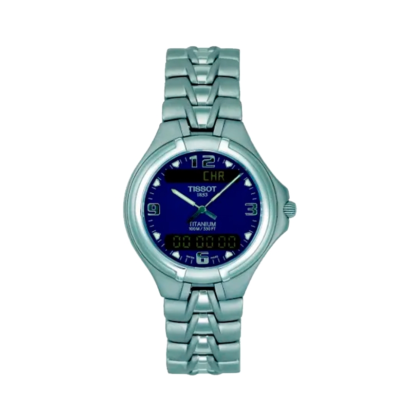 Reloj Tissot Titanium de hombre con doble display y esfera azul T65748841.