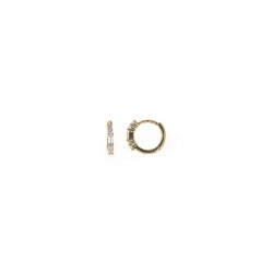 Aros pequeños en plata dorada y circonitas de Salvatore Plata, 213A0525.