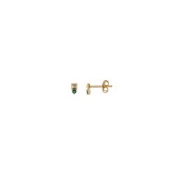 Pendientes en plata dorada y circonitas verdes de Salvatore Plata, 213A0469.