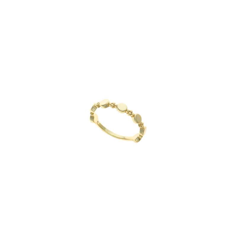 Anillo en plata dorada con círculos de Salvatore Plata, 213S0031.