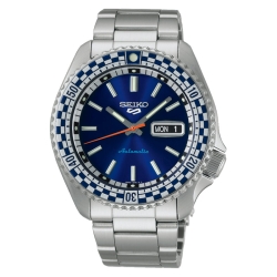 Reloj Seiko 5 Sport SKX reedición Rally Diver, esfera azul, SRPK65K1.