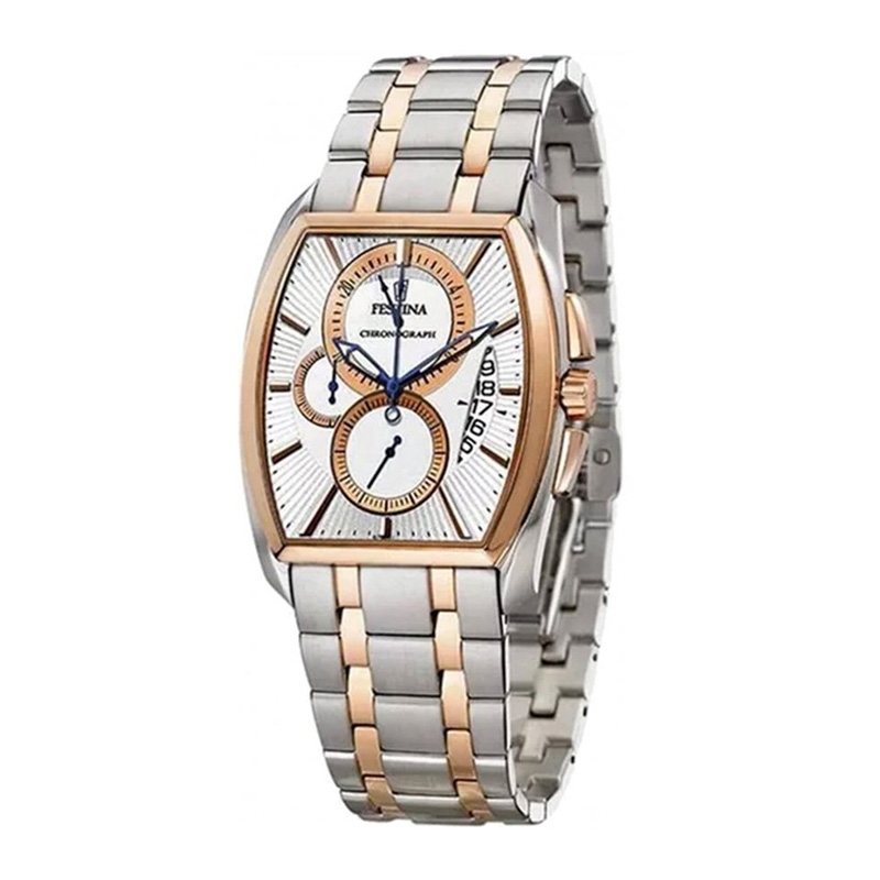 Reloj Festina de hombre cronógrafo, acero y dorado oro rojo F6758/1.