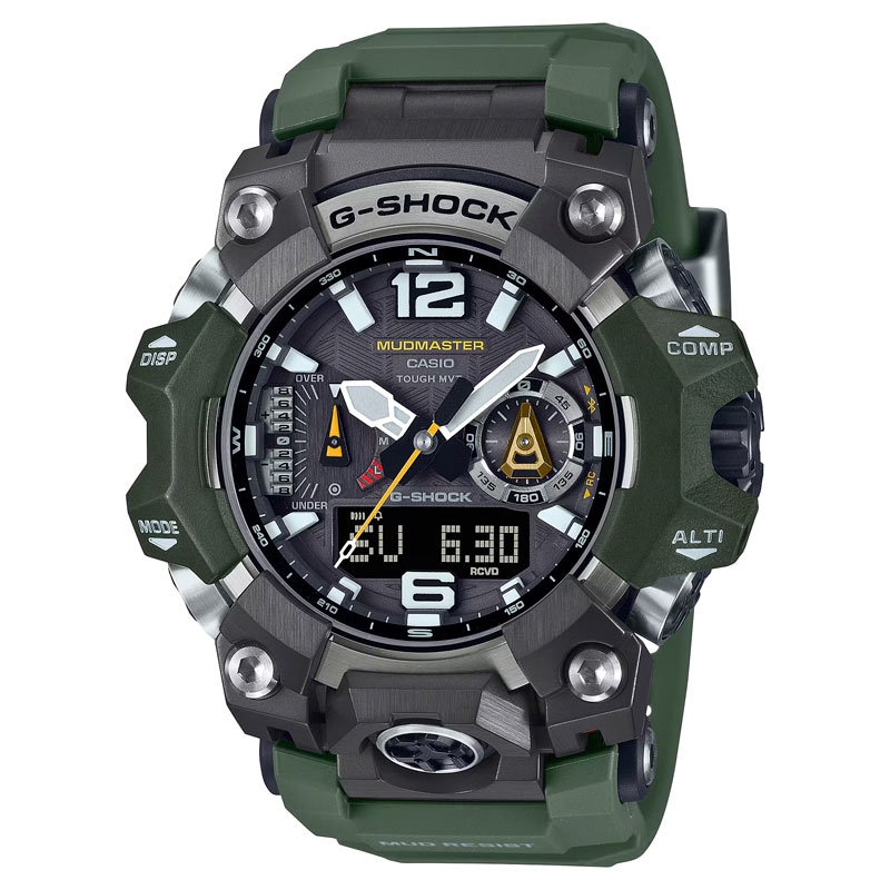 Reloj G-Shock Mudmaster Solar Carbon Core en verde GWG-B1000-3AER.