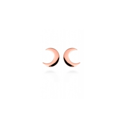 Pendientes con forma de luna en plata rosada, Crescent de Luxenter.
