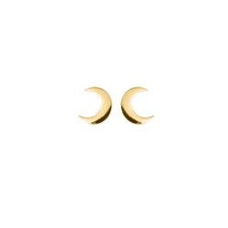 Pendientes con forma de media luna en plata dorada, Crescent de Luxenter EF033Y999.