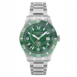 Reloj Montblanc 1858 Iced Sea Automatic Date acero esfera verde, 129373.
