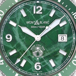 Reloj Montblanc 1858 Iced Sea Automatic Date acero esfera verde, 129373.