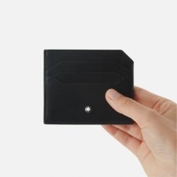 Portatarjetas Meisterstück Selection Soft con 6 ranuras en negro, 130049.