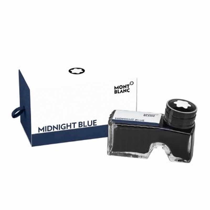 Tintero Montblanc Midnight Blue, tinta azul oscuro, ref. 128186.