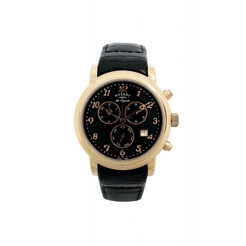 Reloj Rotary de hombre "Les Originels" dorado con correa piel GS90022/19