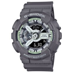 Reloj G-Shock hombre multifunción en gris y luminiscente, GA-110HD-8AER.