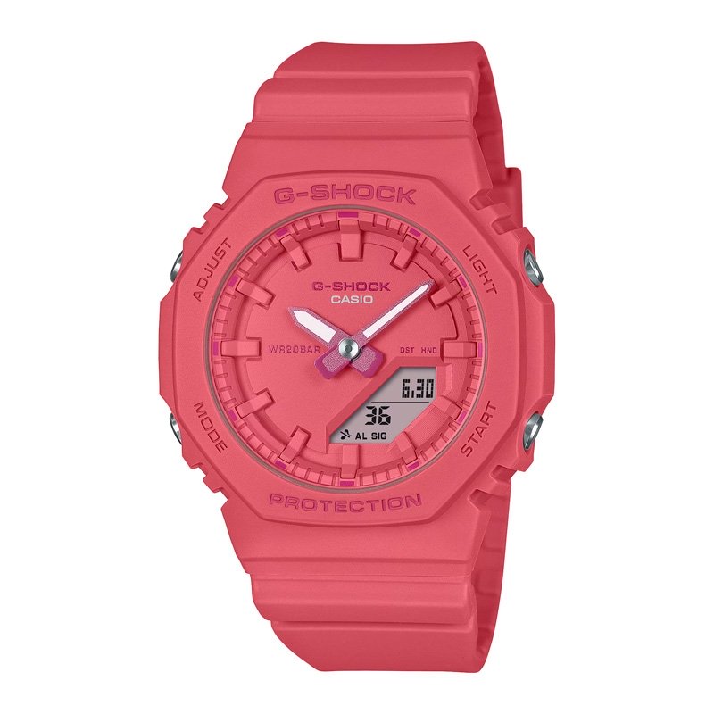 Reloj G-Shock analígico-digital sostenible en rosa, GMA-P2100-4AER