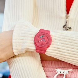 Reloj G-Shock analígico-digital sostenible en rosa, GMA-P2100-4AER