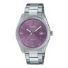 Reloj Casio Timeless plateado con esfera rosa, MTP-1302PD-6AVEF.