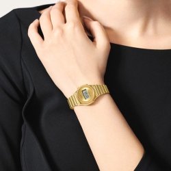 Reloj Casio Vintage de mujer dorado con caja redonda, LA700WEG-9AEF.