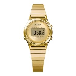 Reloj Casio Vintage de mujer dorado con caja redonda, LA700WEG-9AEF.