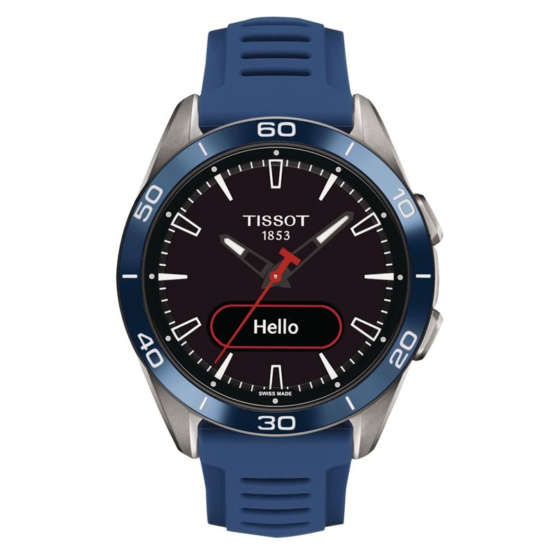 Reloj Tissot T-Touch Connect Sport con esfera y correa azul, T1534204705101.