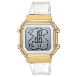Reloj Tous Mujer D-Bear Fresh policarbonato transparente y dorado, 3000131200.