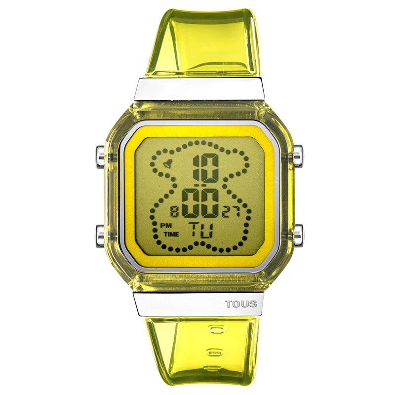 Reloj Tous Mujer D-Bear Fresh policarbonato amarillo y acero, 3000130900. Reloj Tous Mujer D-Bear Fresh policarbonato amarillo y acero, 3000130900.