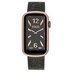 Reloj inteligente Tous T-Band gris y rosado con malla mesh, 3000132300.