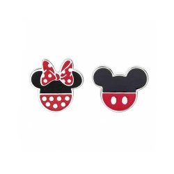 Pendientes de plata Disney de Minnie y Mickey esmaltados, ES00007SL.CS.