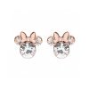 Pendientes Disney de Minnie en plata rosada y circonitas, ES00003PRWL.CS.
