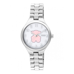 Reloj Tous New Muffin con osito para niñas en acero con brazalete, 200351095.