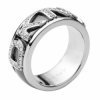 Anillo ancho de acero DKNY para mujer con circonitas NJ18400405