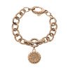 Pulsera DKNY de acero dorado en oro rojo con colgante NJ2029040