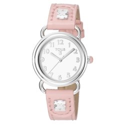 Reloj Tous para niña Baby Bear correa piel rosa 500350180.