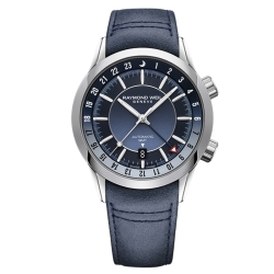 Reloj Raymond Weil Freelancer automático y GMT en azul 2761-STC-50001.