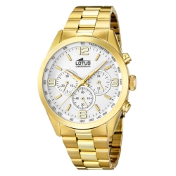 Reloj Lotus de hombre Minimalist dorado en oro amarillo con cronógrafo 18153/1.