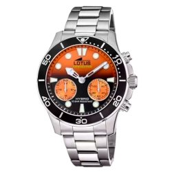 Reloj Lotus Connected Hybrid en acero y esfera degradada naranja, 18800/8.