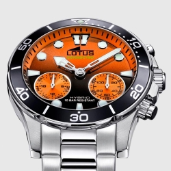 Reloj Lotus Connected Hybrid en acero y esfera degradada naranja, 18800/8.