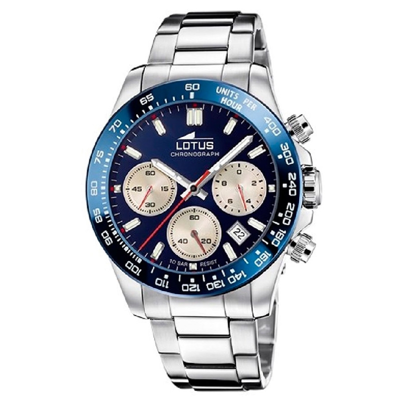 Reloj Lotus Freedom Chronograph de hombre en acero y esfera azul, 18912/4.