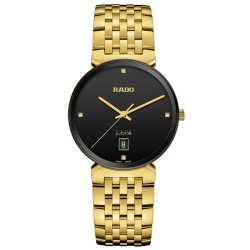 Reloj Rado Florence Classics Diamonds dorado y esfera negra, R48914703.