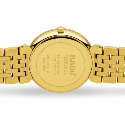 Reloj Rado Florence Classics Diamonds dorado y esfera negra, R48914703.