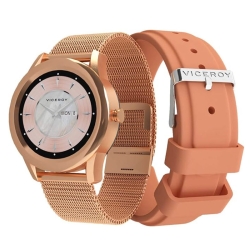 Reloj inteligente Viceroy SmartPro de mujer rosado y doble correa, 41102-70.