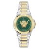 Reloj Versace Hera de mujer bicolor y esfera verde, VE8D00524.