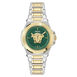 Reloj Versace Hera de mujer bicolor y esfera verde, VE8D00524.