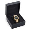 Reloj Versace Greca de hombre dorado IP y esfera negra, VE8G00624.