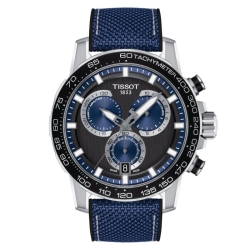 Reloj Tissot SuperSport Chrono cronógrafo azul y negro, T1256171705103.