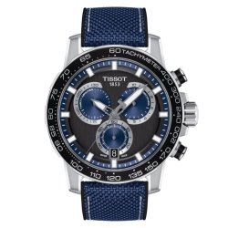 Reloj Tissot SuperSport Chrono cronógrafo azul y negro, T1256171705103.